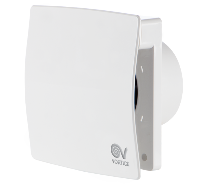 EVO - 100 mm - blanc ou chromé [- Extracteur d'air intermittent -  Ventilation mécanique ponctuelle - Vortice]